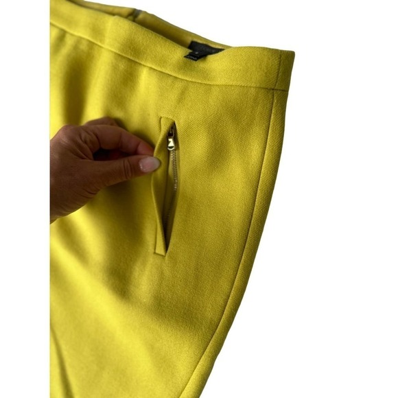 J. Crew Yellow Wool Mini Skirt, Size 6 - Picture 5 of 9